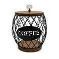 thumbnail image 1 of Food Storage — Product Category Coffee Pod Holder with Wooden Lid Organizer for Home Countertop and Hospitality Use, 1 of 8