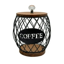 Coffee Pod Holder Organizer with Wooden Lid for Countertop Storage Kitchen Home Hotel Use