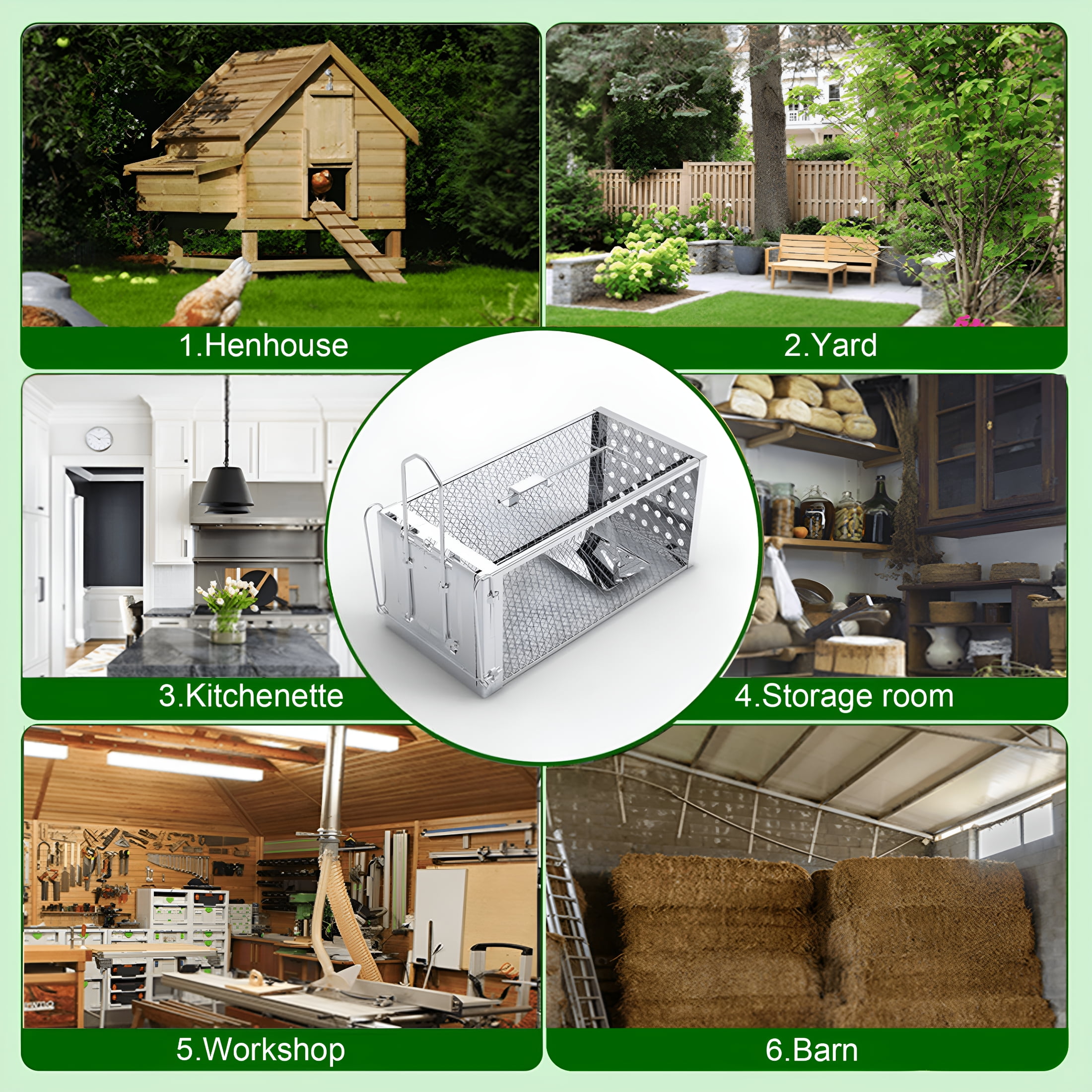 ACDANC 2026 New Animal Trap,Rodent Rat Trap Cage Mouse Trap,Mouse Control for Kitchen, Basement, Garage, Garden, Shed