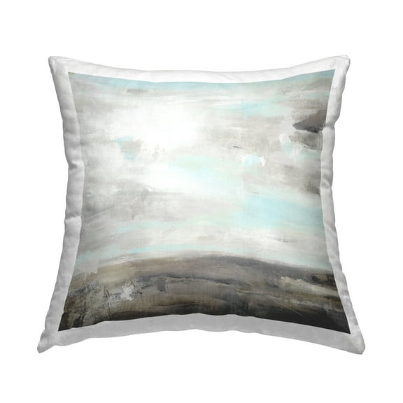 Stupell Industries Rustic Abstract Landscape Square Decorative Printed Throw Pillow, 18 x 18