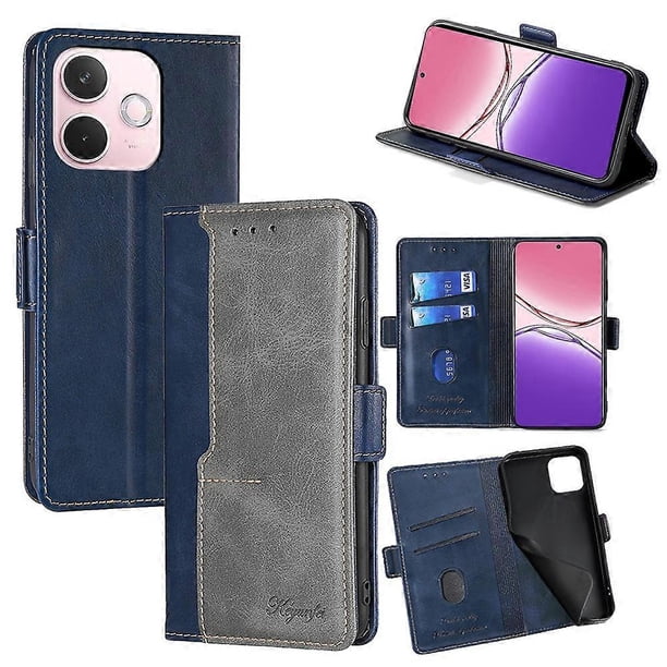 For Oppo A5 Pro 4G (Global) 5G (Global) A5 Energy 5G (China) Case Contrast Color Wallet Leather Phon