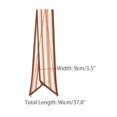 thumbnail image 3 of INSPIRE CHIC Women Stripes Contrast Color Skinny Long Scarves Satin Silky Ribbon Hair Band Neckerchief Neck Scarf Brown 96x9cm, 3 of 6