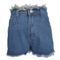 thumbnail image 7 of TIANZEN High Waisted Denim Shorts Women Distressed Stretchy Baggy Jean Shorts Hem Casual Short Jeans Chafing Shorts for Women Women Shorts Set, 7 of 7