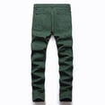 thumbnail image 4 of CPNG Boy's Skinny Jeans Pure Cotton Slim Fit Stretch Jeans Straight Leg Fashion Button Front Zipper Denim Pants(Light Green,13-14 Years), 4 of 9