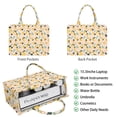 thumbnail image 2 of Large Capacity Tote Bag,Yellow Lemon Fruit Leaves LightPink Pattern Handbag Fashion Luxury Tote Bag,15.7"x13"x 5.1" Inches,Laptop Compatible, 2 of 6