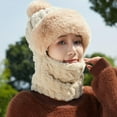 thumbnail image 4 of Weflink Thickened Plush Knitted Hat with Neck Gaiters Face Cover Cold Weather Protection Pullover Russian Hat for Winter Outdoor, 4 of 17