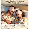 thumbnail image 6 of MUSICOZY 3D Sleep Mask with Bluetooth Headphones, Ice Silk Sleep Headphones with Bluetooth 5.4, Total Blackout Eye Mask for Sleeping, Sleep Soft Mask for Women Men, All Night Sleep, Travel Gift, 6 of 8