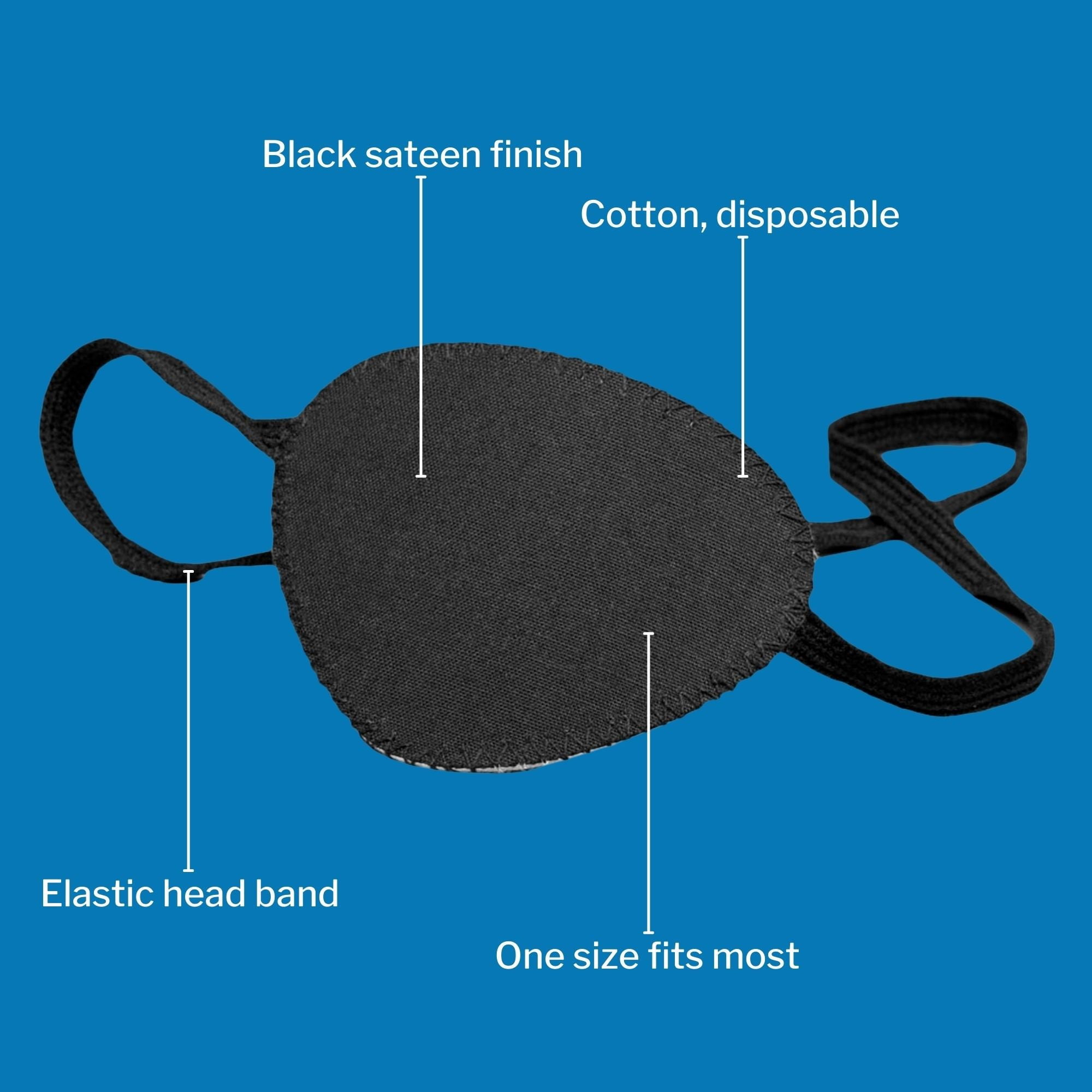McKesson, Disposable Eye Patches, 2-1/4 x 3 Inch, Black Cotton