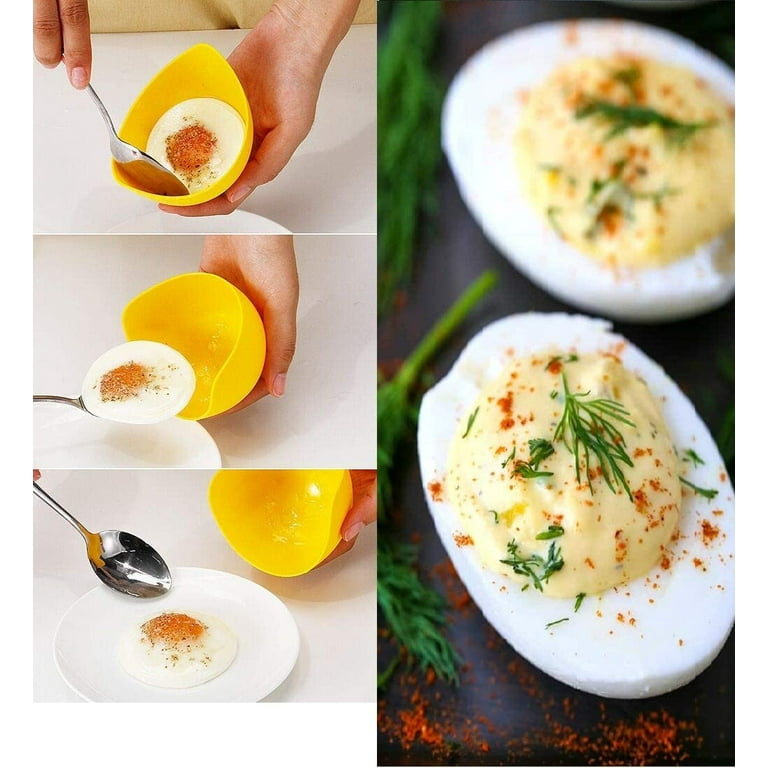 Egg Poacher - Poached Egg Cooker with Ring Standers, Silicone Egg