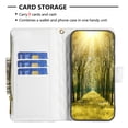 thumbnail image 6 of Wallet Case Compatible with Samsung Galaxy S25 Plus, Premium PU Leather Zipper Flip Folio Wallet with Wrist Strap Kickstand Card Slots Shockproof Protective Case Cover for Galaxy S25 Plus - White, 6 of 7