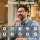 thumbnail image 2 of Lentes inteligentes, gafas bluetooth audio, bloqueo luz azul, altavoz oreja abierta, control voz, micrófono integrado, para música y trabajo, 2 of 8