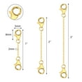thumbnail image 2 of Alexcraft 3PCS Necklace Extender, 14K Gold Plated Chain Extenders for Necklaces, 925 Sterling Silver Anklet Bracelet Extender for Women Jewelry Making (1 2 3 Inch), 2 of 7