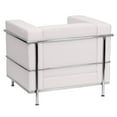thumbnail image 5 of HERCULES Regal Series Contemporary Melrose White Leather Chair with Encasing Frame, 5 of 5