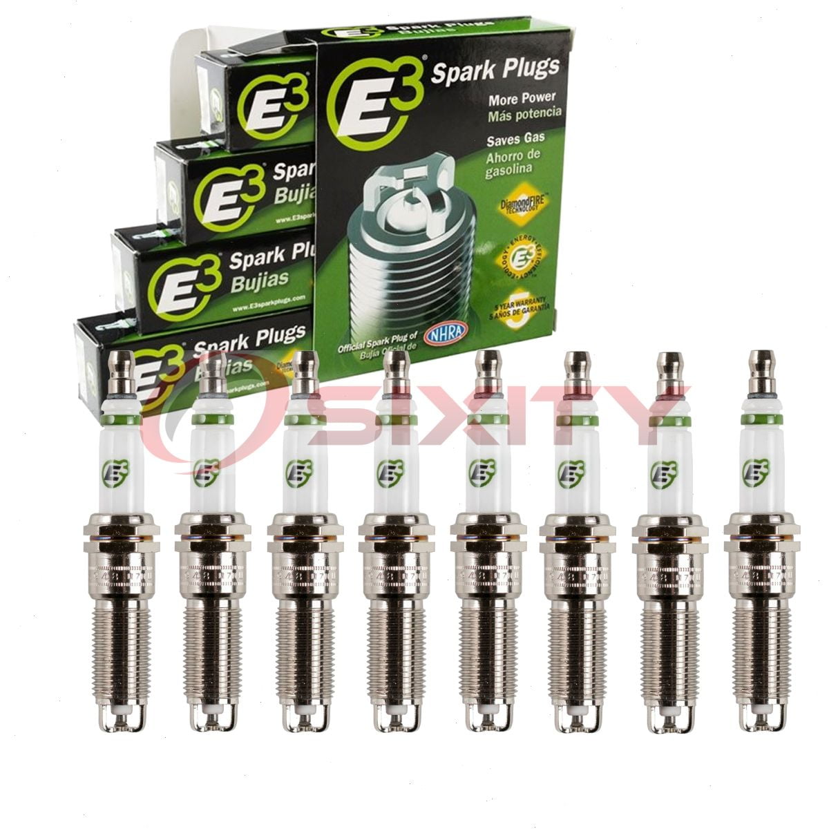 E3 Spark Plugs E3.66 Automotive Spark Plug with DiamondFIRE Technology for Hemi Engines, Pack of 1 Spark Plug