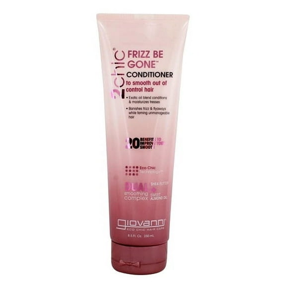Giovanni 2chic Frizz Be Gone Hair Conditioner, Shea Butter and Sweet Almond Oil, 8.5 Oz, 2 Pack