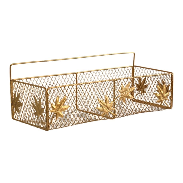 Cesta colgante de pared para ducha, decoración de baño, malla metálica que ahorra espacio 405 cm x 165 cm x 14 cm