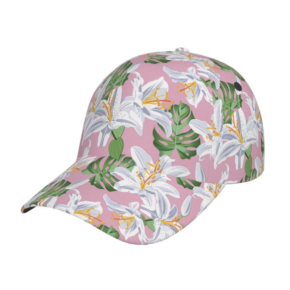 Fotbe Lilies Flowers Classic Baseball Cap, Adjustable Snapback Hats, Outdoor Baseball Hat for Men and Women Cotton Soft