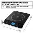 thumbnail image 3 of Crux Portable Induction Cooktop, Electric Hot Plate, Programmable Single Burner with Touchscreen LCD Display, Temperature Control, and Auto Shut Off,, 3 of 3