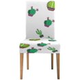 thumbnail image 1 of Funda protectora ABPHQTO para silla elástica con diseño de plantas de cactus Juego de 1, 1 of 4