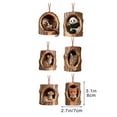 thumbnail image 3 of Beautynvta 6 Pcs Forest Animal Christmas Ornaments, 3.15'' Cute Forest Animal in Tree Hole Ornaments for Christmas Tree, Personalized Acrylic Hanging Ornament, Gifts for Animals Lovers, 3 of 6