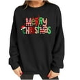 thumbnail image 3 of Christmas Trees Sweatshirt for Women Merry and Bright Christmas Shirts Xmas Holiday Party Long Sleeve Pullover Tops, 3 of 7