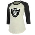 thumbnail image 2 of Women's Majestic Threads Davante Adams Cream/Black Las Vegas Raiders Player Raglan Name & Number Fitted 3/4-Sleeve, 2 of 3