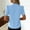 Sky Blue, variant on Women Summer Tops Collared Short Sleeve Botton Down Lace Loose Blouses Trendy Formal Work Shirts