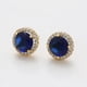 thumbnail image 4 of Finos Aretes Broquel Zafiro Swarovski Dama Oro 14K Laminado dorado Unitalla, 4 of 7