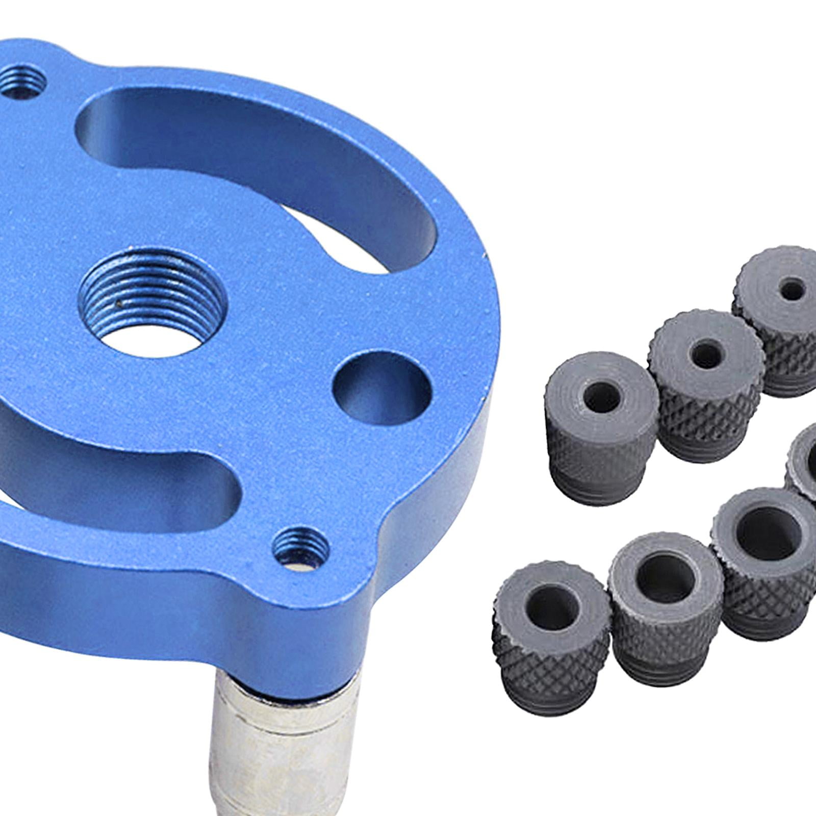 GUOOL Vertical Self Centering Dowel Jig Kit Holing with mm Drill Bushings Dowelling Wood Hole Drilling Positioning Kit for Beech Woodworking , Blue Option1 Blue