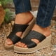 thumbnail image 1 of WILLBEST Sandalias De Mujer, Sandalias De Moda Con Nuevo Patrón De Perla Brillante, Decoración De Moda, Suela Plana, Transpirables, Zapatillas De Playa De Verano, 1 of 9
