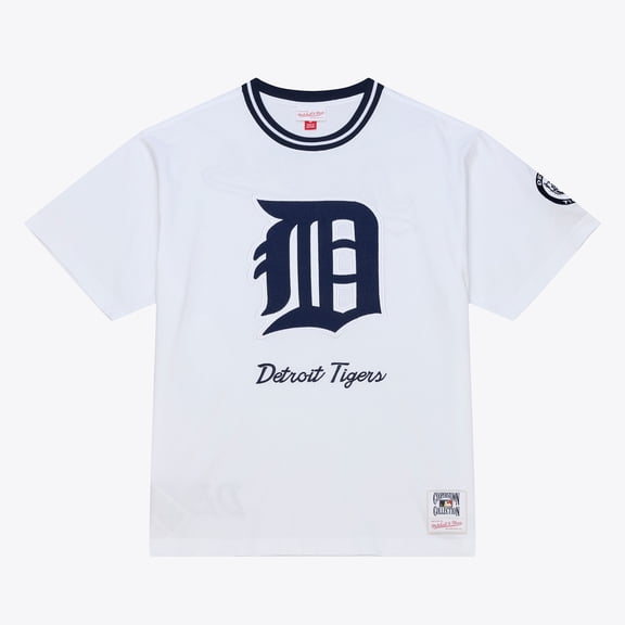 Men's Mitchell & Ness White Detroit Tigers Cooperstown Collection Arctic T-Shirt