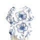 thumbnail image 2 of Vestidos Casuales Para Mujer, Blusas De Mujer De Moda Blusa tipo túnica informal de lino con estampado de peces y botones de manga corta para mujer, 2 of 3