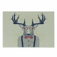 thumbnail image 1 of Hipster Cutting Board, Humorous Portrait of Deer with Jazz Polka Dotted Bow and Shirt, Decorative Tempered Glass Cutting and Serving Board, in 3 Sizes, by Ambesonne, 1 of 2