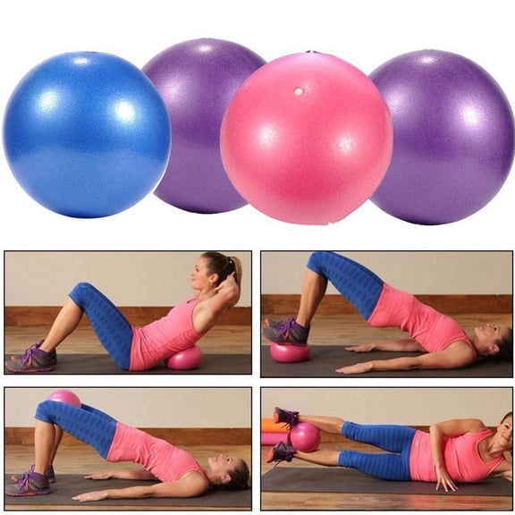 25cm mini yoga ball for balance & core strength - soft pvc exercise ball with pump, portable fitness tool for home workouts