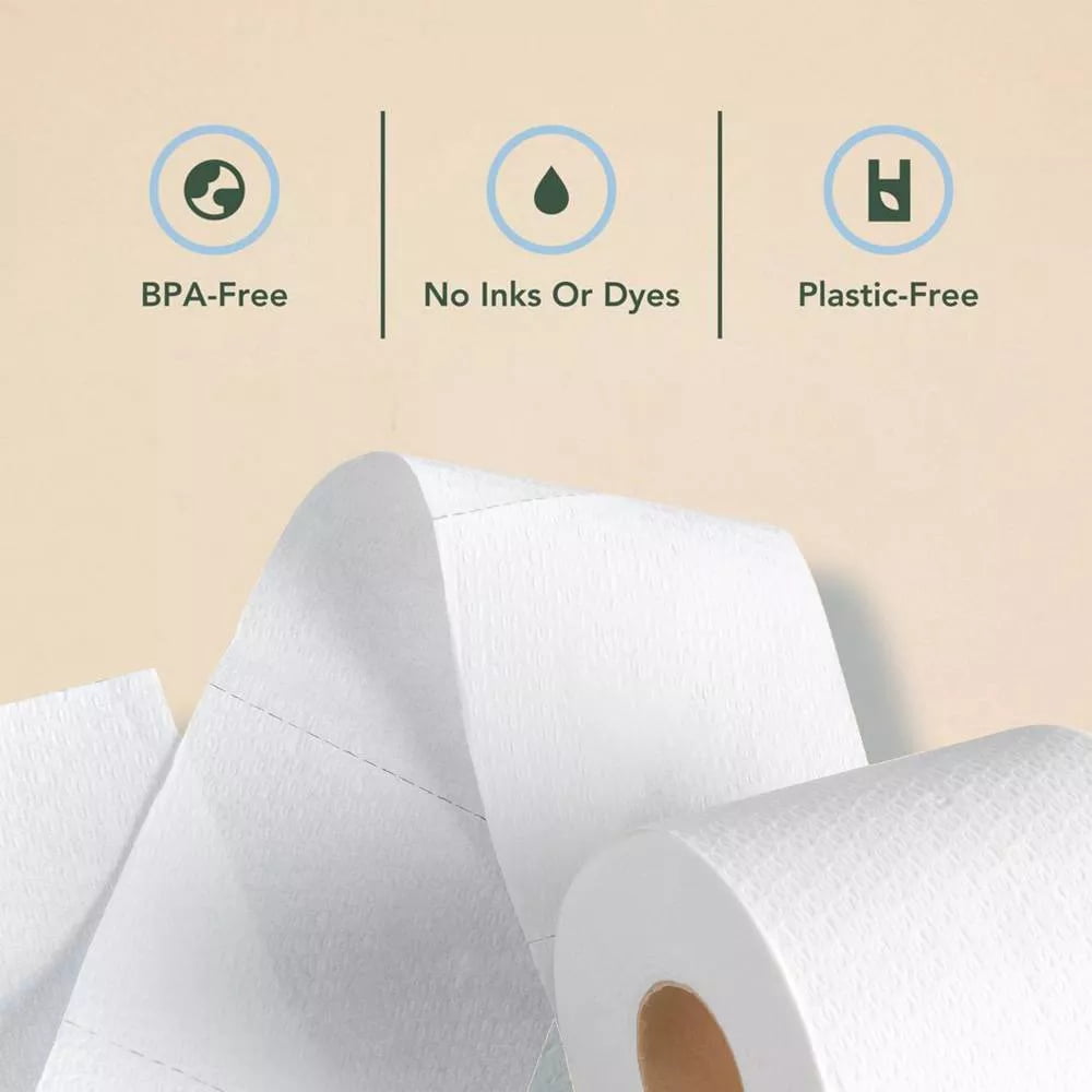 Premium Bamboo Toilet Paper - 12 Mega Rolls