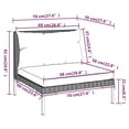 thumbnail image 5 of vidaXL 12 Piece Patio Lounge Set with Cushions Poly Rattan Dark Gray, 5 of 5