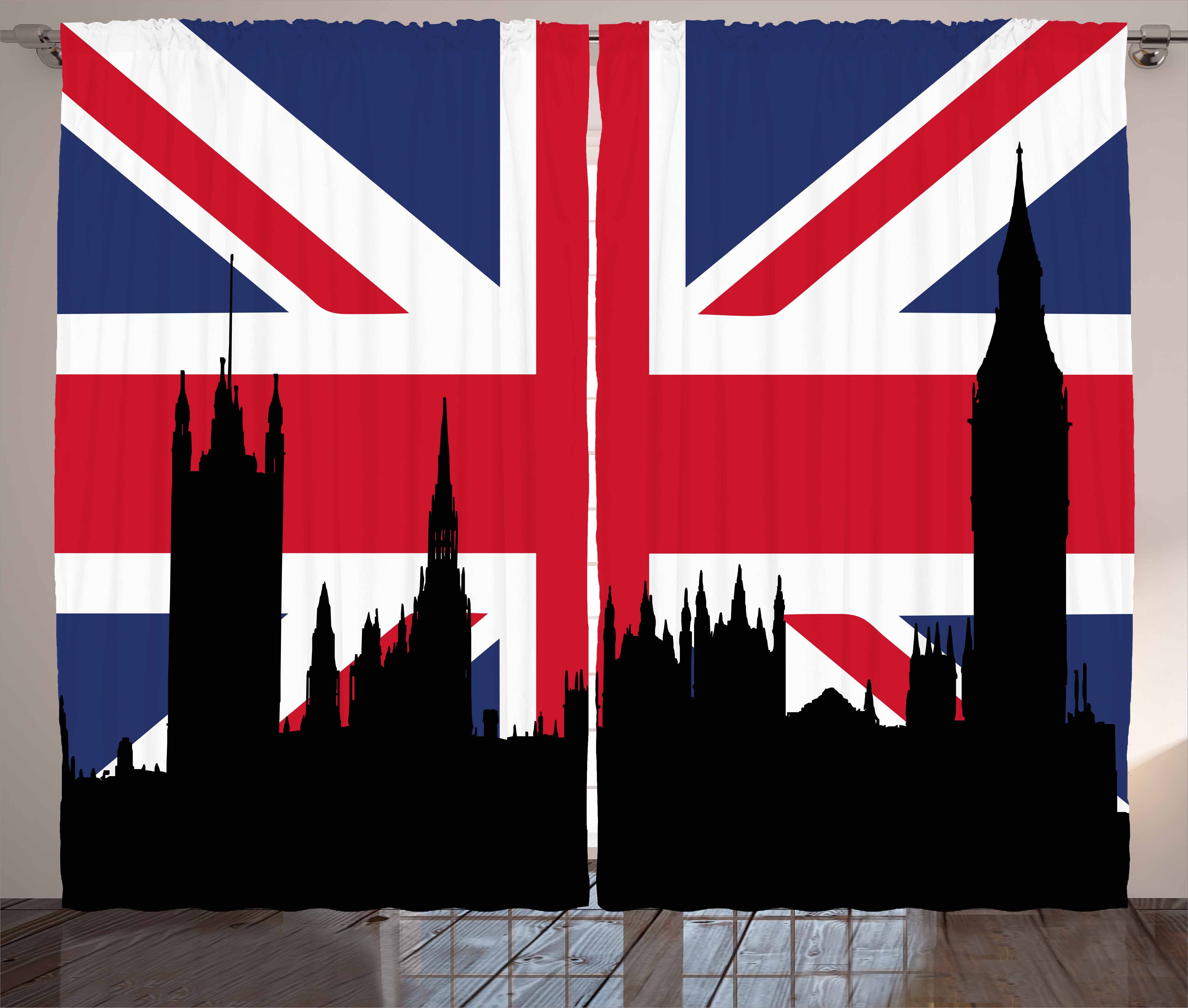 Union Jack Curtains 2 Panels Set, Houses of the Parliament ...