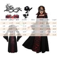 thumbnail image 3 of Vampire Costume, Draculaura Costume, Medieval Dress Costume, Womens Halloween Vampire Costume Medieval Gothic Dress Set for Cosplay Party Carnival Dress Up and Themed Holiday Gathering, 3 of 9