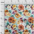 thumbnail image 2 of oneOone Cotton Cambric Orange Fabric Florals Fabric For Sewing Printed Craft Fabric By The Yard 56 Inch Wide-FA, 2 of 5