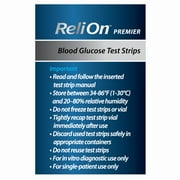 ReliOn Premier Blood Glucose Test Strips, 25 Count