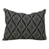 Better Homes & Gardens Diamond Outdoor Throw Pillow, 13" x 19", Black & Ivory