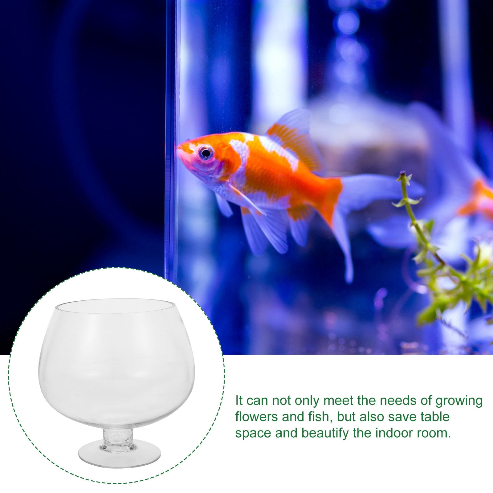 LEORX Clear Fish Tank Transparent Pet 1Set Office Supply