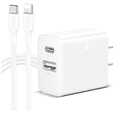 thumbnail image 1 of Cargador 20W Salida Dual y cable compatible BLOOSOM blanco, 1 of 4
