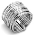 thumbnail image 1 of Alamode LO4082-8 Bague en Laiton Rhodié pour Femme Sans Pierre - Taille 8, 1 of 1