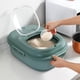 thumbnail image 5 of Recipiente para almacenamiento de arroz y cereales, recipiente dispensador plegable con ruedas, tapa hermética con cierre, 5 of 5