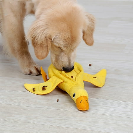 Training Snuffle Dog Toys IQ Treat Food Dispensing Duck Pet (Best Duck Dog Training Videos)