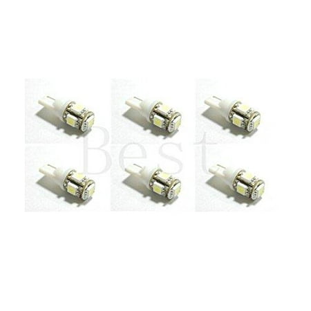 Best to BuyÂ® (6-PACK) COOL WHITE Bulb T5 Wedge 1W 360Deg LEDs for Malibu 12V AC