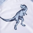 thumbnail image 4 of StylesILove Kid Boys Chic Graphic Rash Guard with Swim Hat 3pcs Swimsuit Pool Party Swimwear Beach Bathing Suit (Blue Dinosaur, 130/4T), 4 of 7