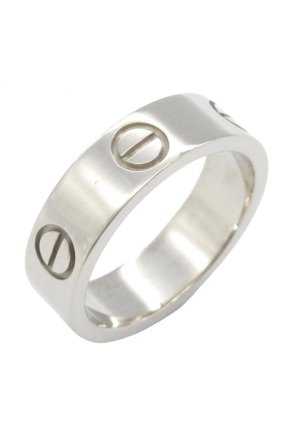 Pre-Owned Cartier Love Ring, 18K White Gold, Silver, for Men and Women, B4084700 (Good)