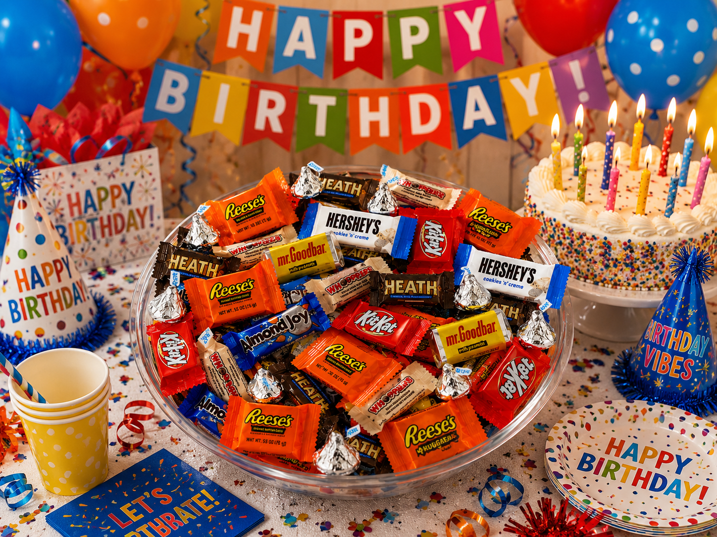 Chocolate Party Favor Candy Mix - 16 lb Pinata Stuffers Candy Bulk - Goodie Bag Stuffers for Kids Party Favors - Chocolate Candy Variety Pack Bulk - Bulk Candy Individually Wrapped